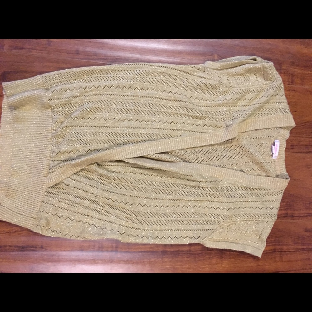 Xhiliration gold sweater combination